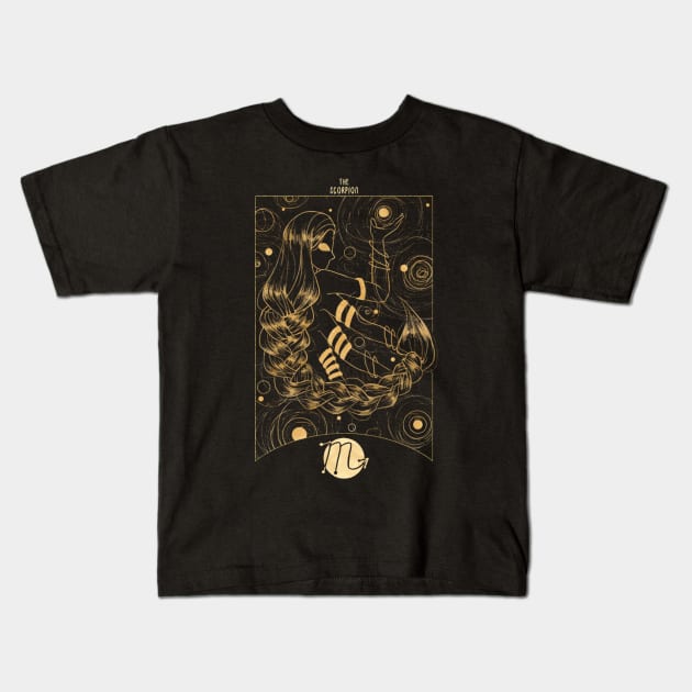 Scorpio Kids T-Shirt by densukii